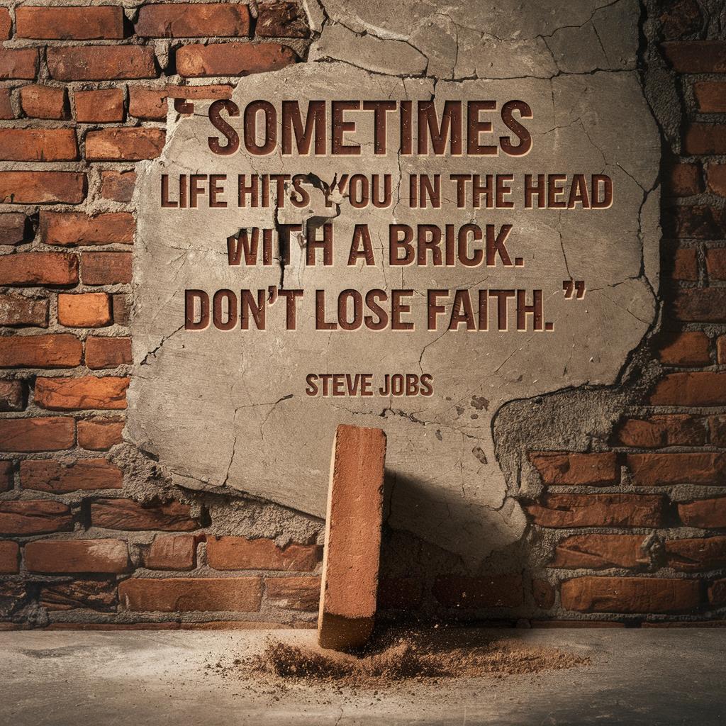 Sometimes life hits you in the head with a brick. Don't lose faith.