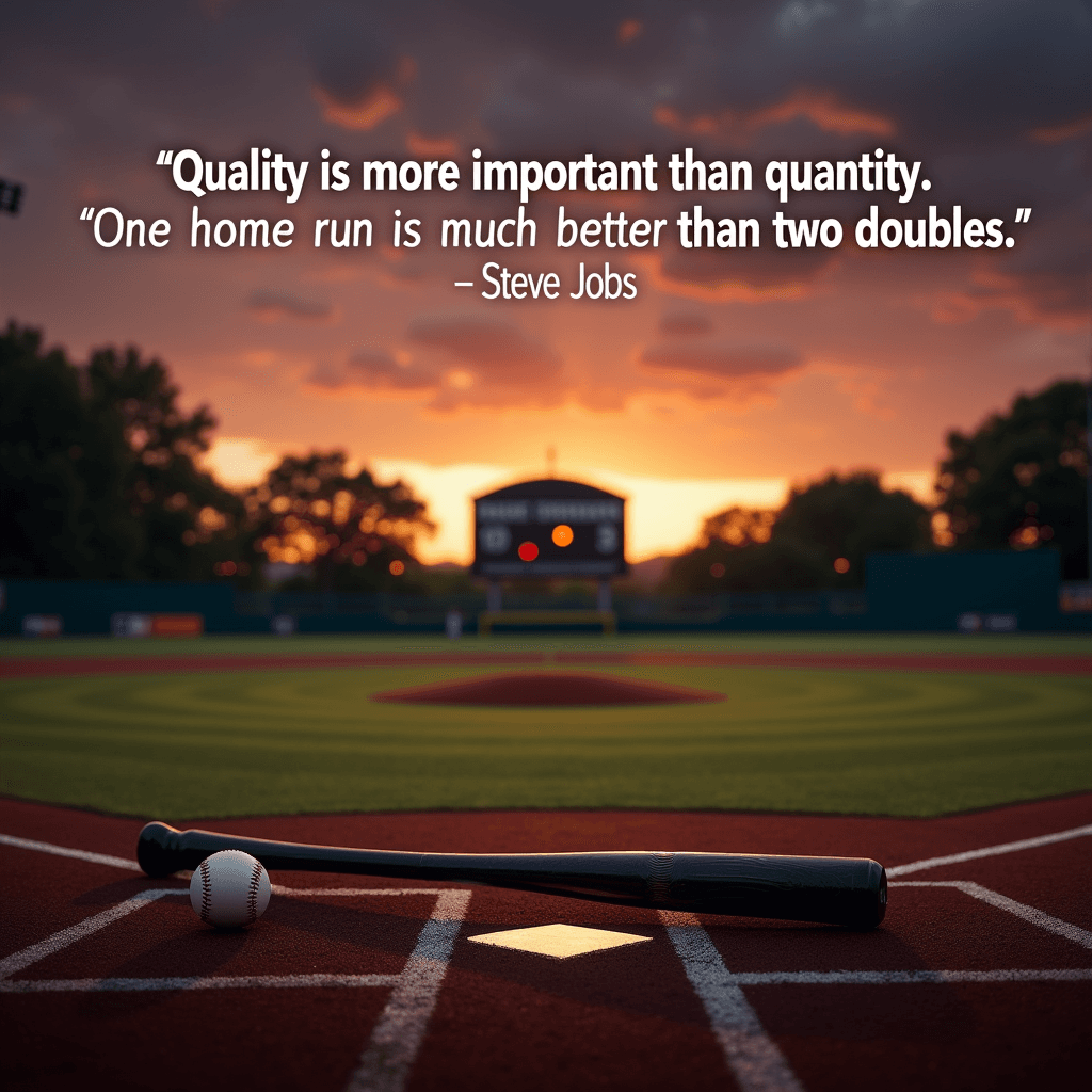 Quality is more important than quantity. One home run is much better than two doubles.