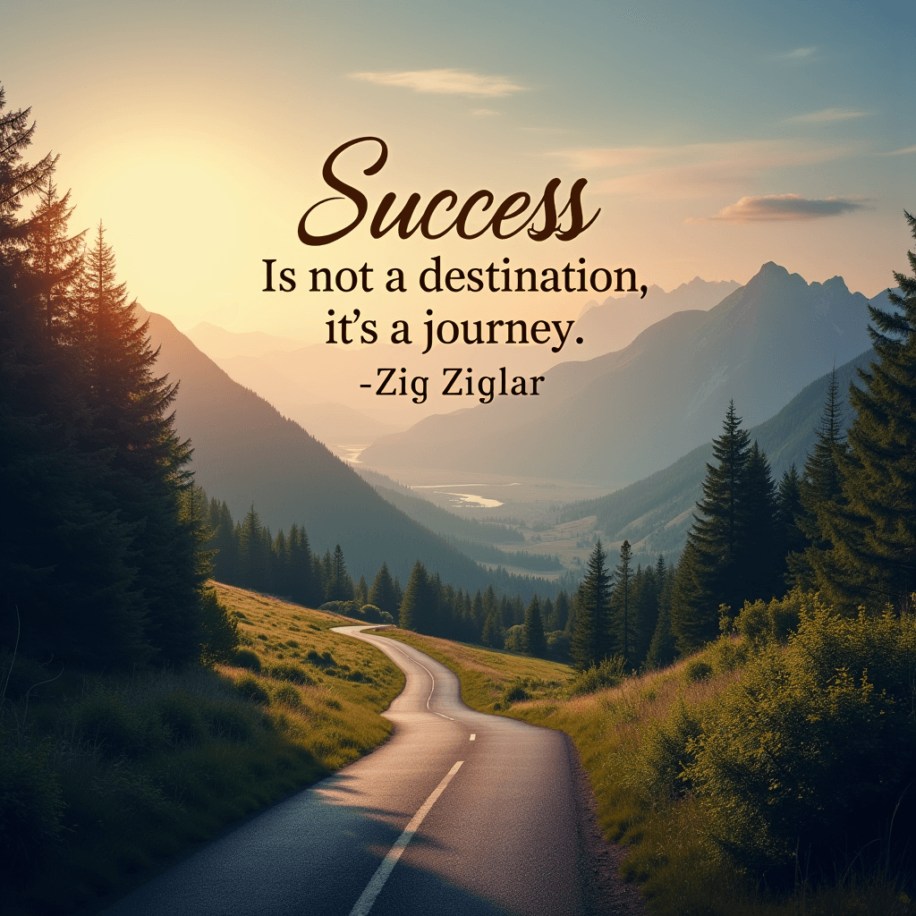 Success is not a destination, it’s a journey.